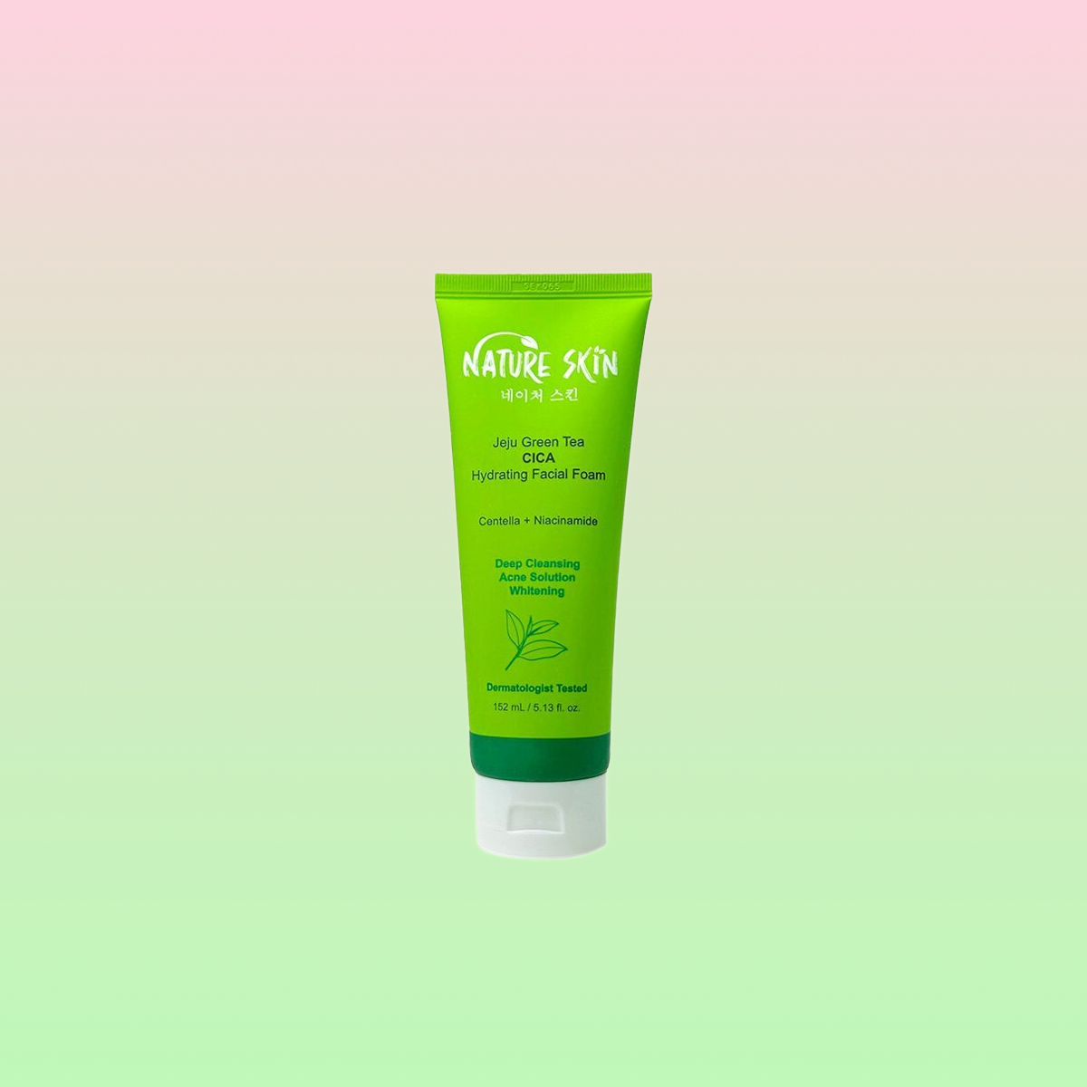 Nature Skin Jeju Green Tea CICA Hydrating Facial Foam 152 mL