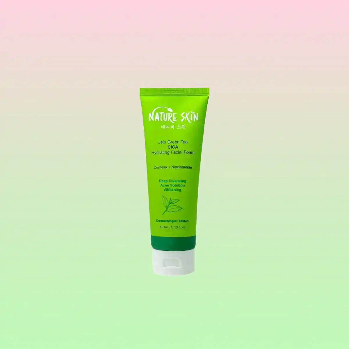 Nature Skin Jeju Green Tea CICA Hydrating Facial Foam 152 mL